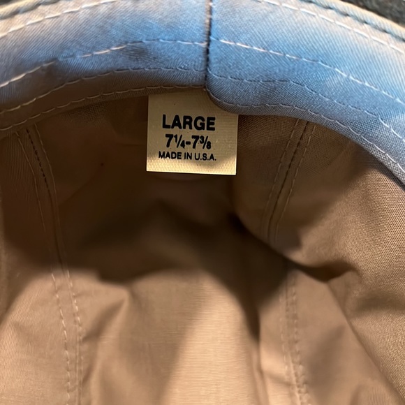 Vintage army green wool fedora hat. Made in USA. Size large - Picture 6 of 7